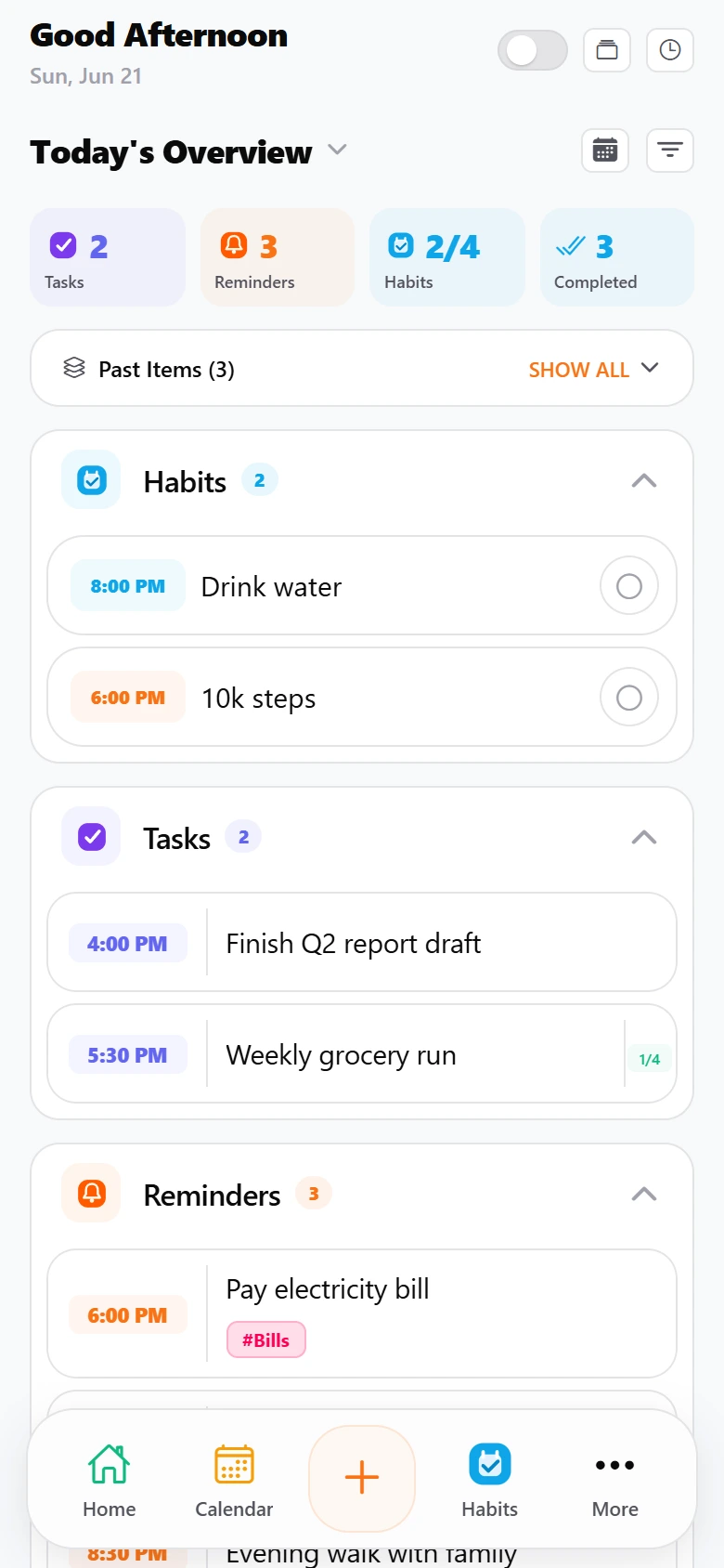 Bottom navigation bar